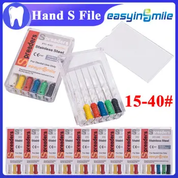 10 x стоматологични Ендо-файлове за ръчна употреба, напильники от неръждаема стомана за коренови канали 25 мм #15-40 Easyinsmile