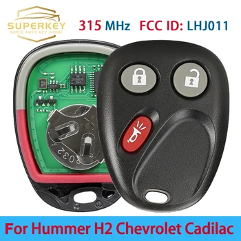 SUPERKEY 3 бутона за дистанционно автомобилния ключ за Hummer H2 Chevrolet Avalanche Cadillac, GMC LHJ011 315 Mhz