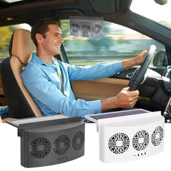 Авто фен Вентилация Слънчев Автомобилът е Нов Автомобилен охладител на слънчеви батерии Прозорец Радиатор и Вентилатор Автоматично Радиатор Авто Вентилатор за охлаждане