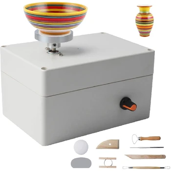 Грънчарско кръг, USB, определени за производство на керамика с 6 бр. инструменти от керамични глини, електрически керамика с кръгове, комплекти за diy