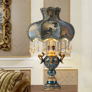 Европейската Настолна Лампа на Американската Ретро Нощно Шкафче за спалня Луксозен Топло Проста Модерна Настолна лампа за дневна Домашен кабинет