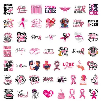 Етикети с розова панделка, слънчеви стикери за лаптопи с лента за жени, Дейности за момичета, Благотворителни партита за оцелелите, за да проверите за жени, момичета