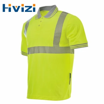 Защитно риза с къси ръкави Години за мъжете със светлоотразителни ленти по 3 М, Плюс Размер S-4XL