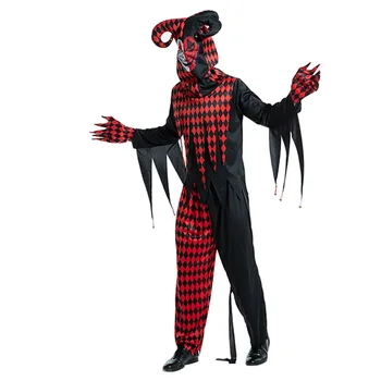 Клоун за Хелоуин, нарядившийся За изпълнения на сцената, Карнавальное рокля Clowning, рокля Терорист