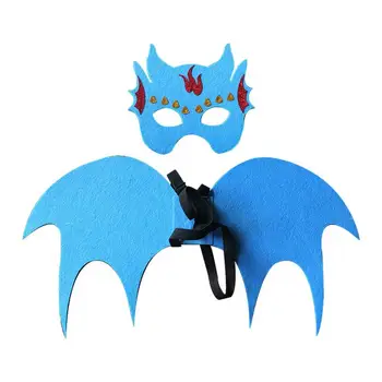 Комплект маски с крила и опашка от Динозавър На Хелоуин, Детски костюм на Дракон с крила и маска за селското стопанство, Карнавали, Ден за защита на децата