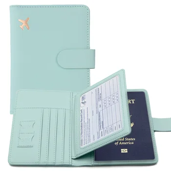 Корици за паспорти от Изкуствена Кожа За Мъже и Жени, притежател на паспорт за пътуване, джоб за кредитни карти, Защитен калъф за дамска чанта за Носене