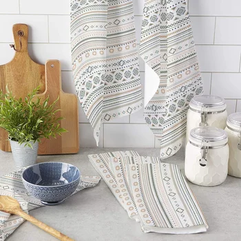 Кухненски кърпи геометрични форми в бохемски стил, Впитывающая кърпа за съдове, кърпа за съдове за кухня, домакински инструмент за почистване