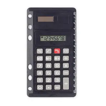 Многофункционален компютърен калкулатор за съхранение на бележник със закопчалка за удобно носене, линийка за лаптоп A6, калкулатор