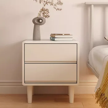Модерно нощно шкафче за съхранение, Эстетичная японската минималистичная нощно шкафче в скандинавски Стил, Крачета за момичета, Мебели за спалня