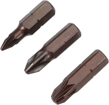 На 1/4-Инчов шестостенния джолан, магнитна отвертка # 1 # 2 # 3 дължина 25 mm, битове за отвертки S2, 3 бр.