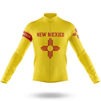 ПРОЛЕТ-ЛЯТО, само за НАЦИОНАЛНИЯ отбор на Ню Мексико, дълъг ръкав, ROPA CICLISMO, велосипедна риза, размер на ДРЕХИ за КОЛОЕЗДЕНЕ XS-4XL