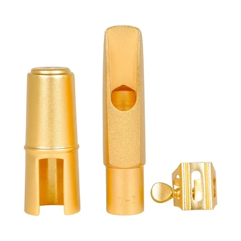 Професионален алт саксофон Метал месинг мундщука със златно покритие аксесоари за саксофон Размерът на D-7