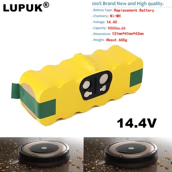 Сменяеми батерии за прахосмукачка 14,4 v, материал Ni MH, 980 ма/6800 mah/4800 mah, подходяща за прахосмукачка iRobot Roomba