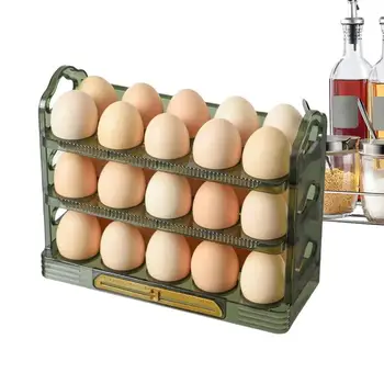 Срок за хладилника, Държач за яйца, поставка за яйца, Откидывающаяся поставка за страничните врати на хладилника С 3 слоя, Компактна поставка за яйца със записани дата