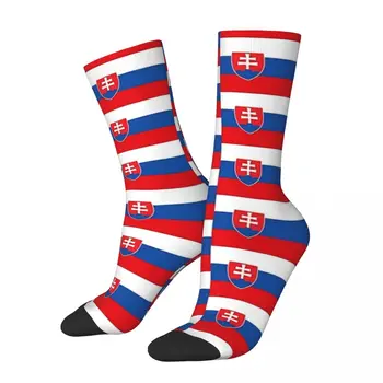Чорапи с Флага Словакия Harajuku, Абсорбиращи Потта Чорапи, Всесезонни Чорапи, Аксесоари за Подарък на Мъж или Жена за Рожден Ден