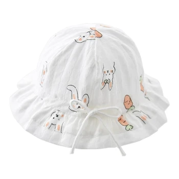 Шапка за малки момчета и момичета в памучна шапка-кофа С широка периферия, защищающая външна шапка