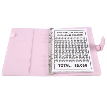 100 пликове за подвързване, лесен и интересен начин да се спестят 5050, книга за планиране на бюджета за Еднократна употреба, здрав, лесен за използване