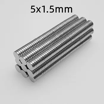 20-1000 Бр 5x1,5 мм Кръгъл неодимовый магнит NdFeB N35 5x1,5 мм, Супер Мощен Малък imanes Постоянен магнитен диск 5*1,5 мм