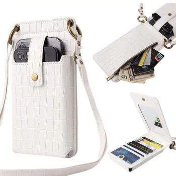 2022 Нови дамски чанти през рамо от изкуствена кожа с многофункционален портфейла си за монети и чанта за мобилен телефон
