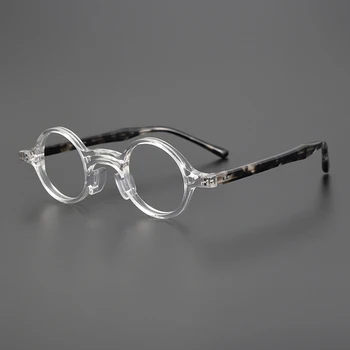 2023 модни двухлучевая рамки за очила, мъжки ацетатные кръгли дизайнерски оптични очила при късогледство, женски персонални очила