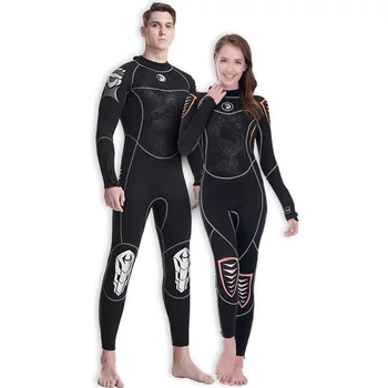 3 мм черен мъжки водолазный костюм, женски водолазный костюм с дълъг ръкав, едно парче двойка водолазный костюм за сърф и гмуркане с шнорхел