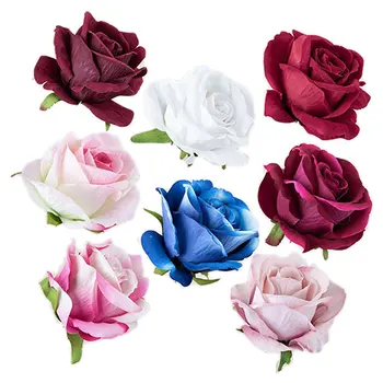 8 см, Изкуствена корона от розови цветя за сватбена декорация на дома, Фалшиви цветя, корона от розови цветове, Венец 
