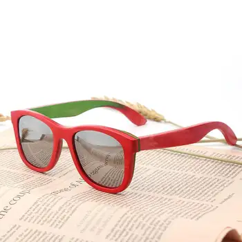 BerWer Дървени Слънчеви очила Нови Мъжки Поляризирани Слънчеви очила за Скейтборд Дамски Ретро Vintage слънчеви Очила