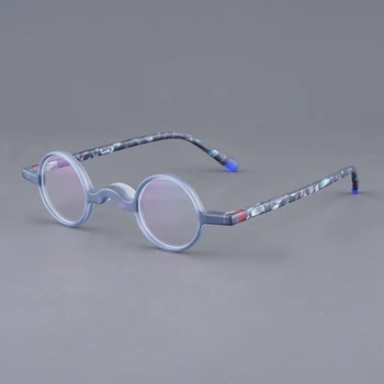 H9266 Кръгли Рамки за Очила за Мъже, Ацетатные Ретро Очила от Полиран Материал с Висока Улица, Малко Лицето, Оптични Дамски слънчеви Очила