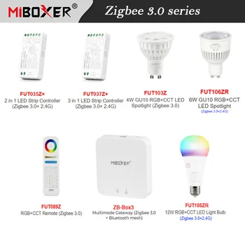 Miboxer Zigbee 3.0 Sasha app Одноцветный/CCT/RGB/RGBW/RGBCCT Контролер led лента 4 Вата 6 W И 12 W Light Blub безжичен шлюз