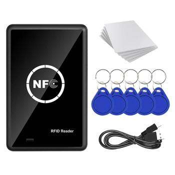 RFID NFC Фотокопирна Машина 13,56 khz Ключодържател NFC за четец на смарт-карти Писател 13,56 Mhz Криптирана програмист USB UID T5577 Замяна
