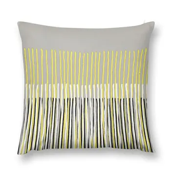 Yellow Rising - Абстрактна възглавници в жълто, сиво, черно-бяла ивица, луксозни възглавнички, декоративна възглавница
