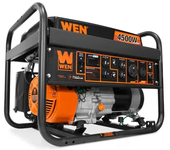 Бензинови генератори WEN капацитет от 4500 W, 212 cc, ключ за превключване на предавките и преносим генератор, който е съвместим с карбуратор