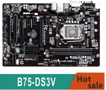 Дънна платка Untuk GA-B75-DS3V гигабитная 16GB LGA 1155 DDR3, ATX дънна Платка 100% diuji sepenuhnya bekerja
