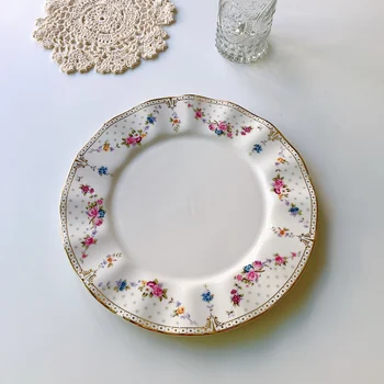 Европейският стил на пном пен цвете домакински дневна чиния пържола плоска чиния лека луксозна сънливи прибори Западна посуда