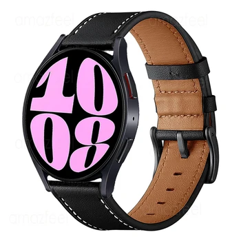 За Samsung Watch 6/4 Classic 42 мм и 46 мм, 43 мм и 47 мм Кожена каишка За Galaxy Watch 6 5 4 Active 2 40 мм 44 мм Гривна замени каишка