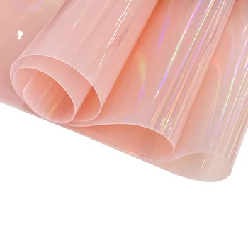 Илюзия прозрачен водоустойчив TPU желе от изкуствена кожа за лъч на косата, чанти, козметични чанти, изкуствена кожа-плат