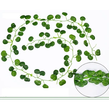 Имитация на зелени листа от ратан за Всекидневната, Катерене по стена лозя за декорация на дома и градината