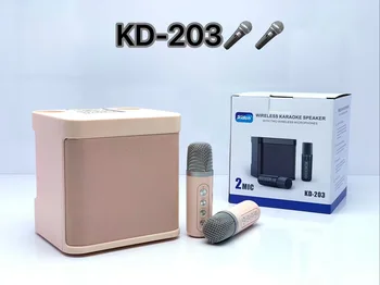 Караоке-машина с двоен микрофон с мощност 100 Вата за възрастни и деца, Преносима система високоговорители Bluetooth PA с безжични микрофони за дома