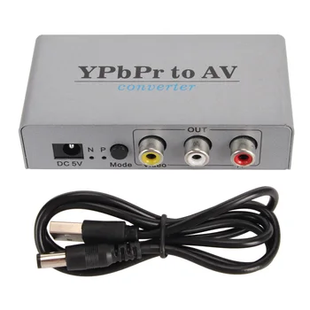 Конвертор ypbpr компонент в AV видео Plug and Play RCA Порт, Корпус от алуминиева Сплав 1080P60 Конвертор ypbpr компонент в CVBS за Преносим Монитор