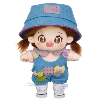 костюм тряпичной кукли 20 см, шапка, панталони, корейски комплект дрехи Kpop, аксесоари, директен доставка