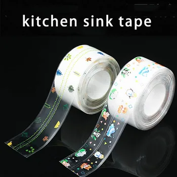 Кухненски самозалепващи стикер на шев, водоустойчив, запечатване на ръба на кухненската мивка в банята, влага оборудване запечатване лента