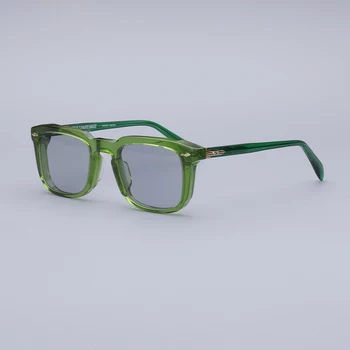 Модерен ретро класически квадратни ацетатные слънчеви очила мъжки висококачествени дизайнерски маркови очила ръчно изработени uv400women's grade glasses