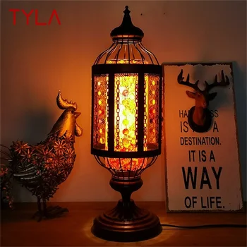 Настолна лампа с ретро-калейдоскоп TYLA, Романтична творчески led настолна лампа за дома, хол, прикроватной нощни шкафчета в спалнята