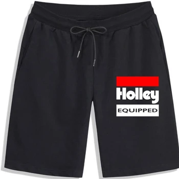 Нови мъжки черни гащета с логото на Holley Performace Racer от чист памук, летни новости 2019, мъжки къси панталони за мъже, модни