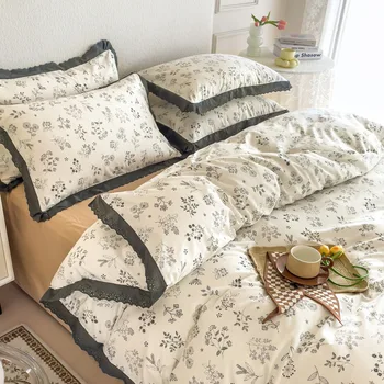 Скандинавска легло, комплект спално бельо от четири части, летни и зимни завивки спално бельо, комплект спално бельо размер 